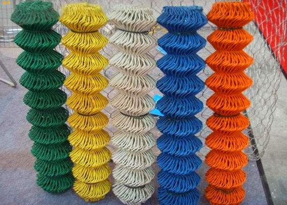 metallo di 5mm recinto Pvc Diamond Mesh Fencing Smooth Surface del collegamento a catena da 4 piedi