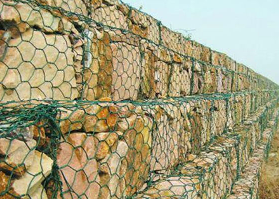 Il PVC ha ricoperto il cavo saldato gabbione antisettico Mesh Hot Galvanized Dark Green
