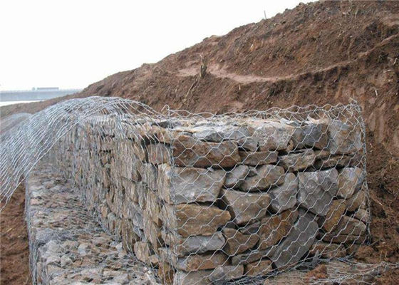 Cavo Mesh Zinc Aluminum Alloy della parete del gabbione di trattamento dello scorrevole del fiume 80mm*100mm